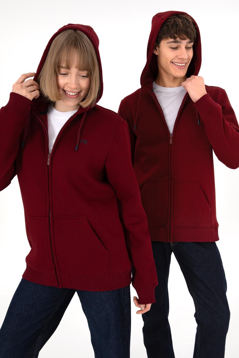 Erkek Bordo Şardonlu Örme Hırka