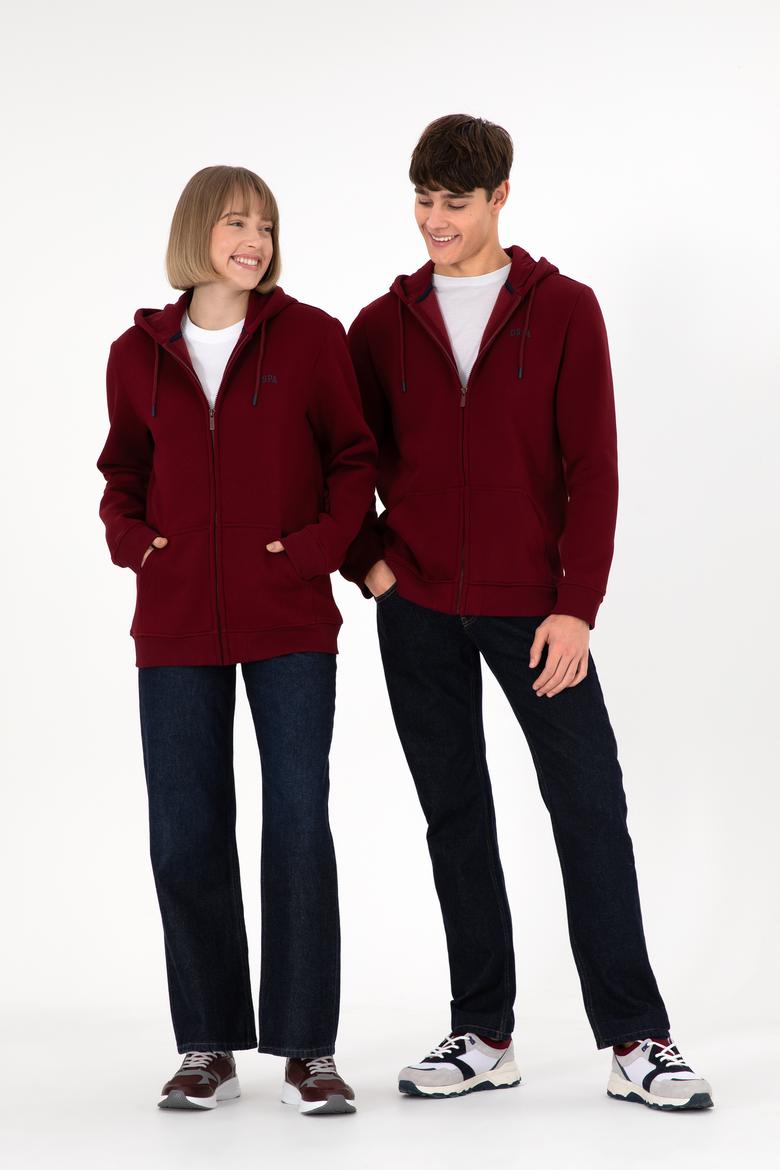 Erkek Bordo Şardonlu Örme Hırka - 50293146057