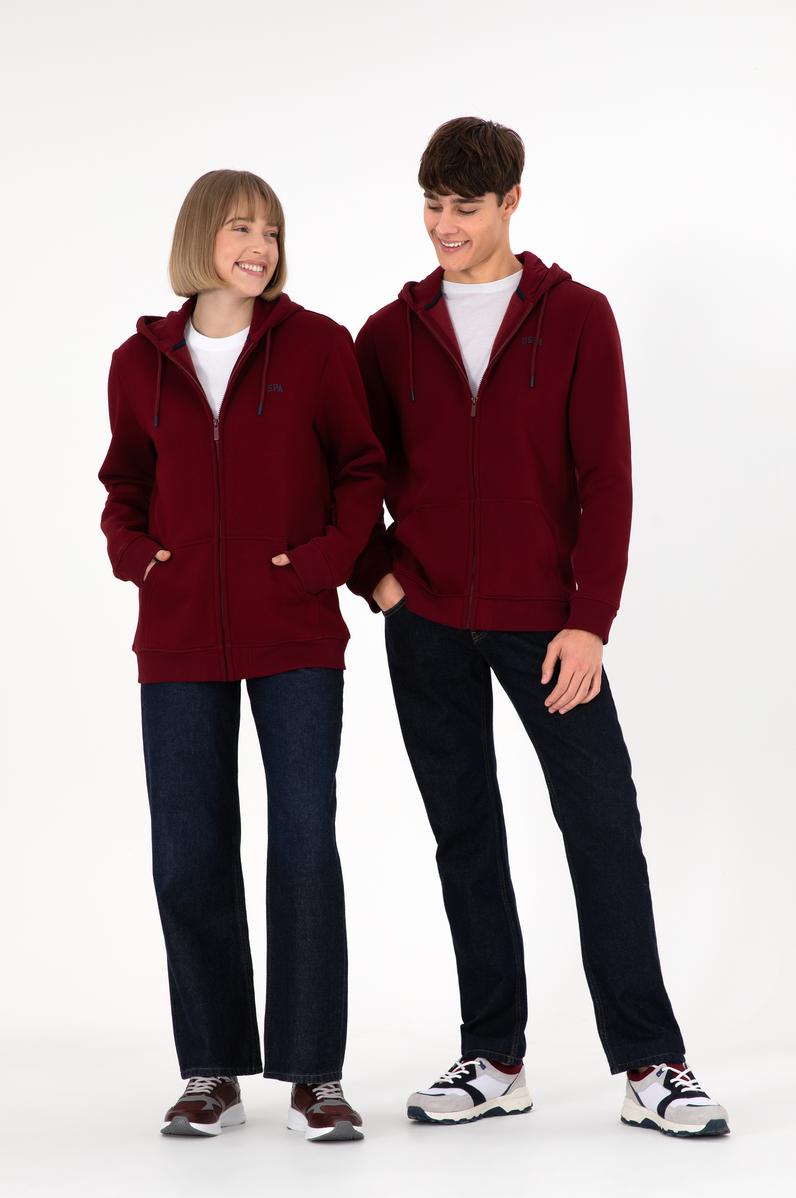 Erkek Bordo Şardonlu Örme Hırka