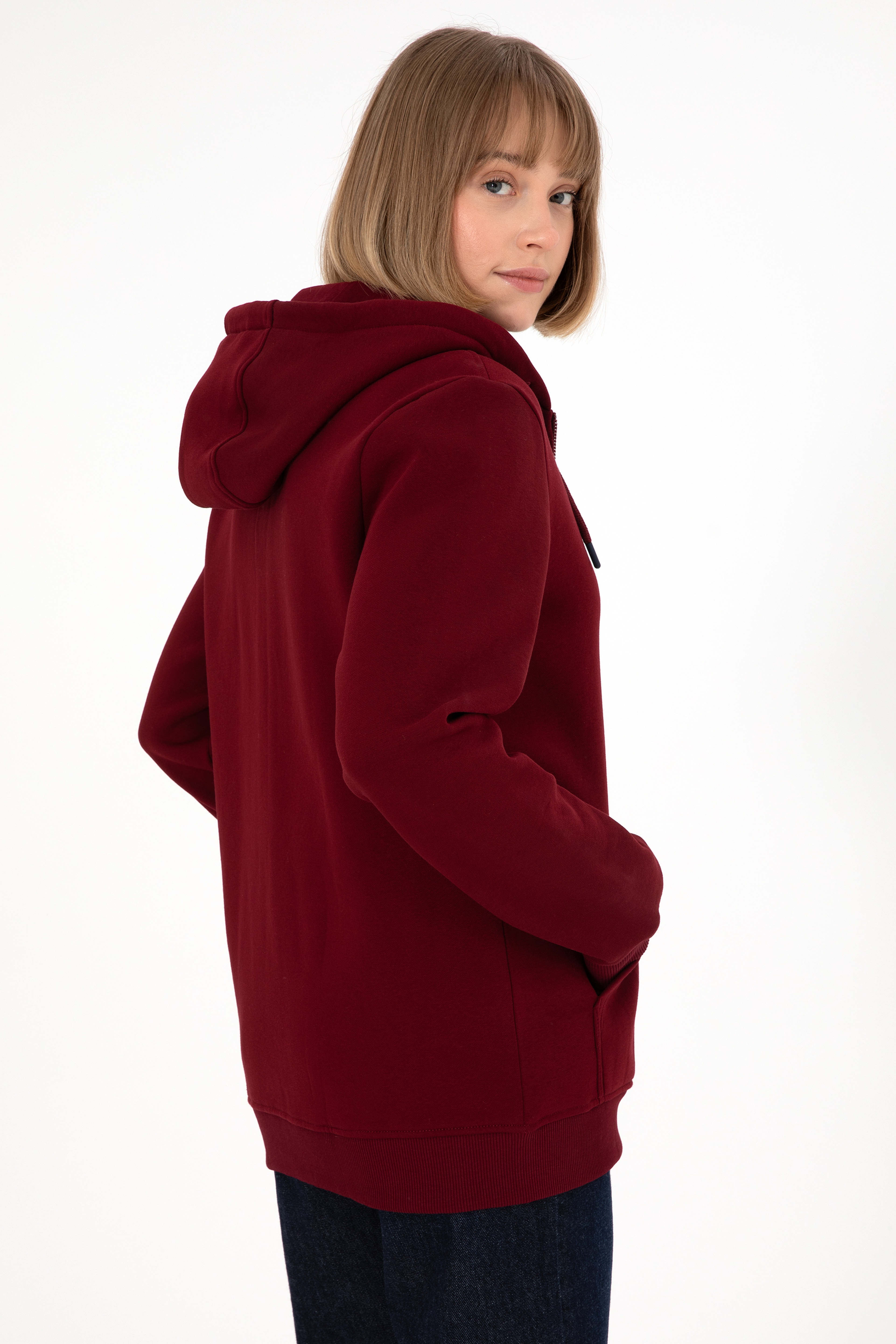 Erkek Bordo Şardonlu Örme Hırka - Image 4