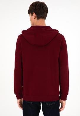 Erkek Bordo Şardonlu Örme Hırka - 50293146057
