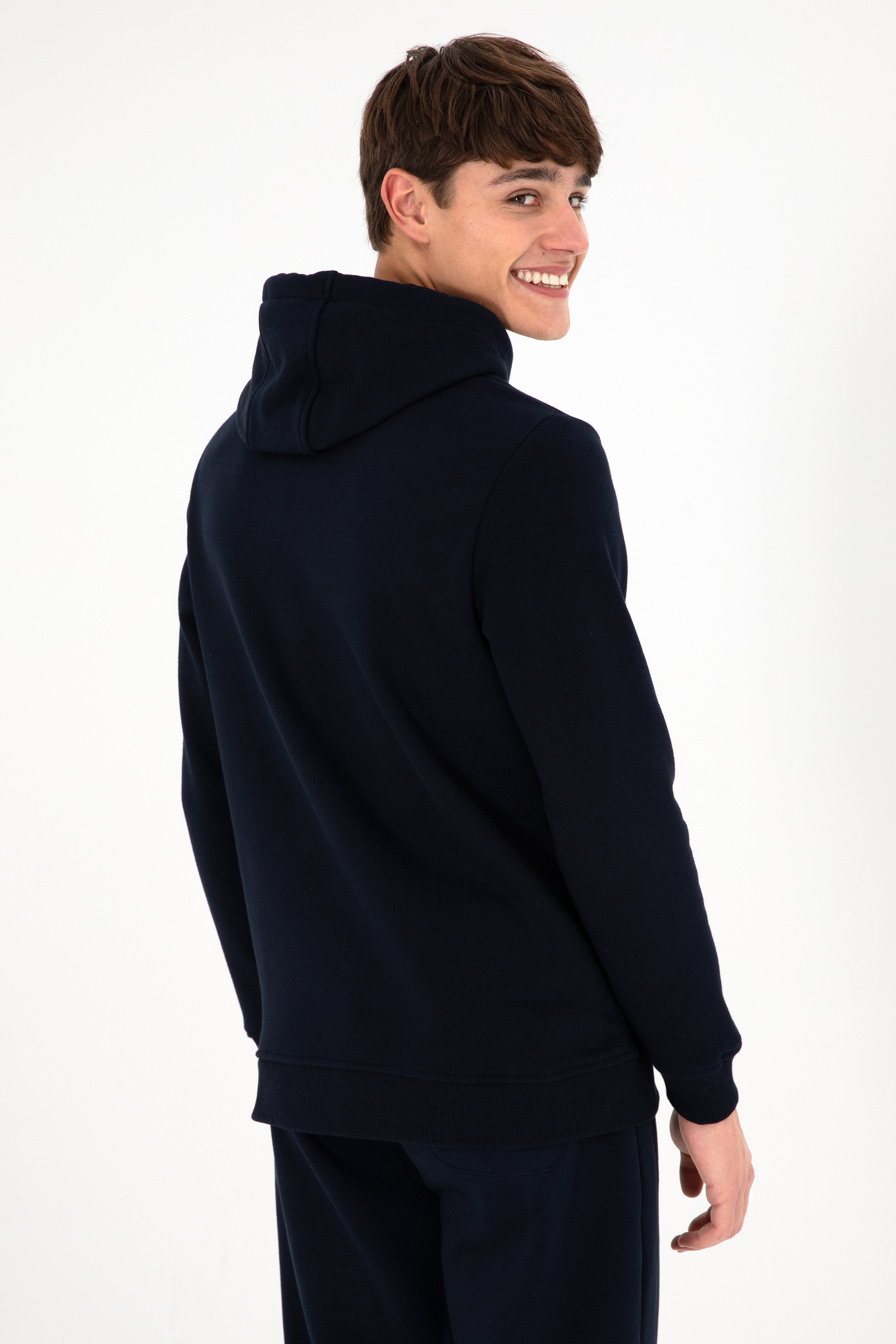Erkek Lacivert Basic Sweatshirt - Image 1