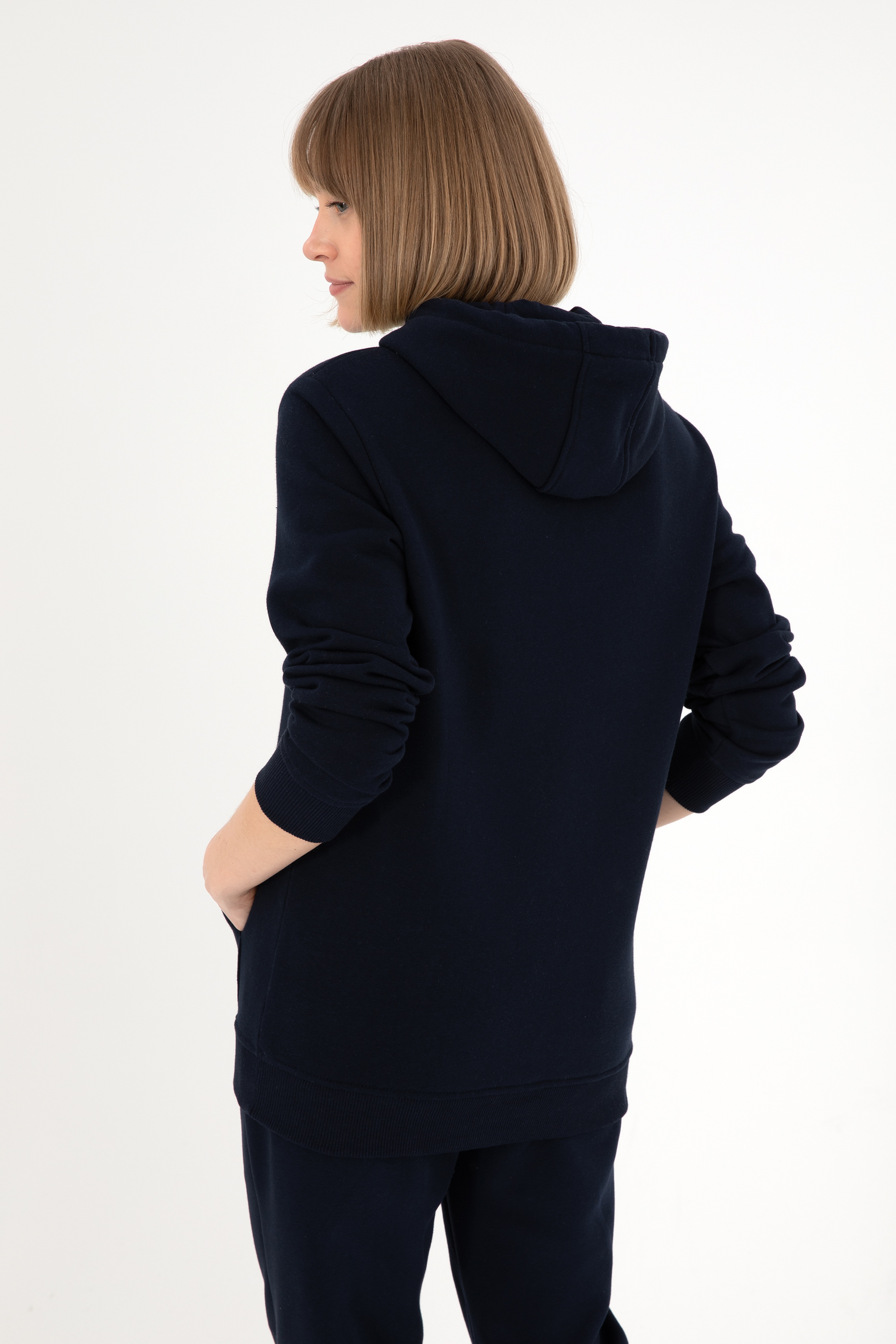 Erkek Lacivert Basic Sweatshirt - Image 5