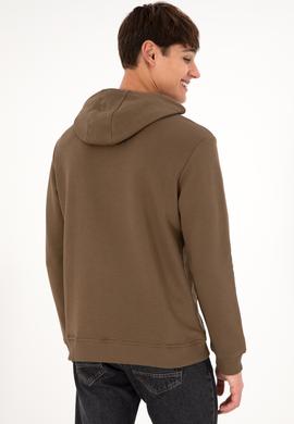 Erkek Haki Basic Sweatshirt - 50295167019