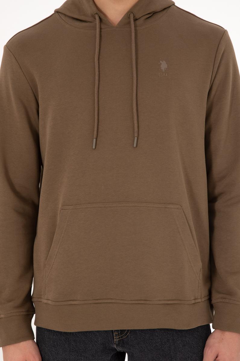 Erkek Haki Basic Sweatshirt