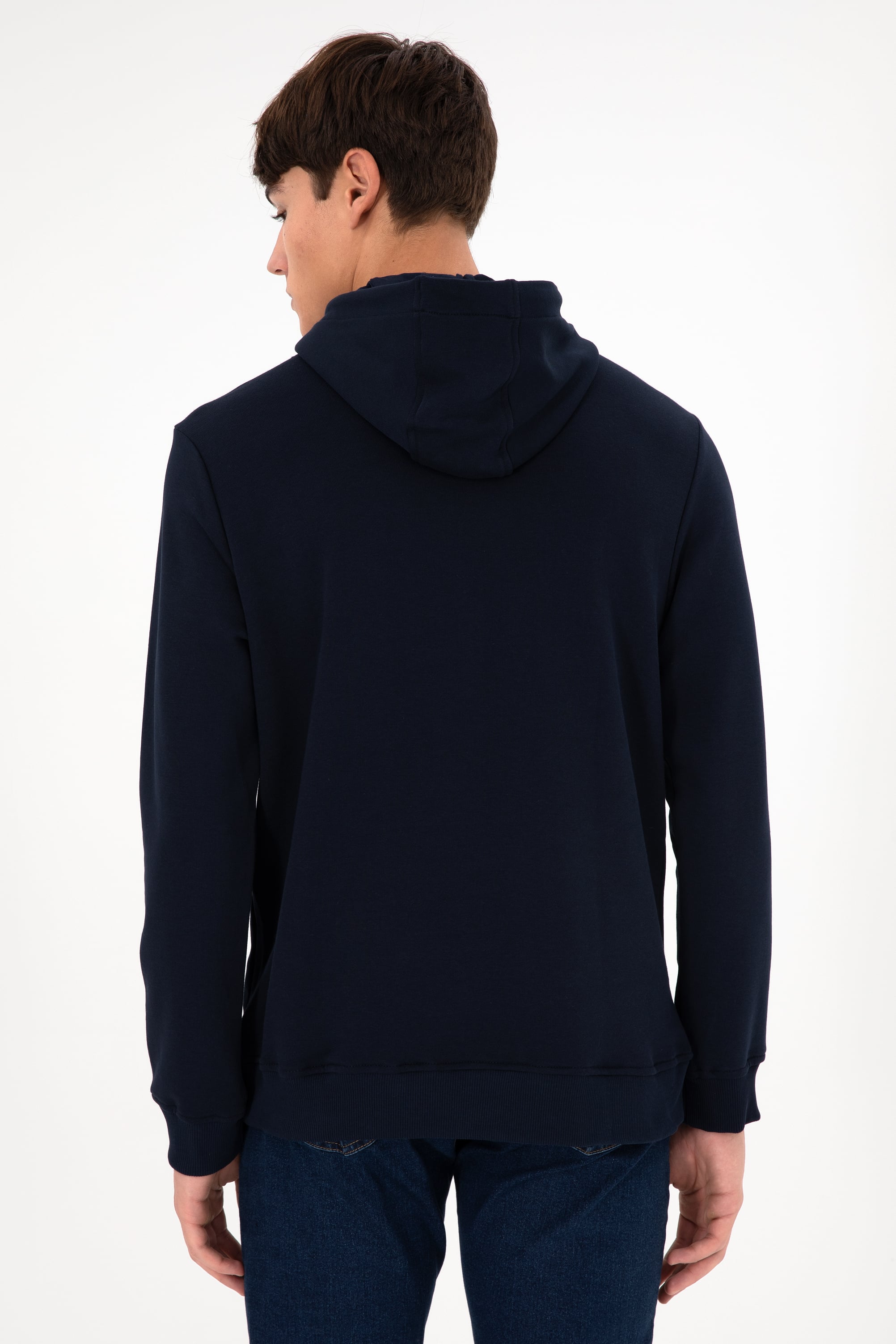 Erkek Lacivert Basic Sweatshirt