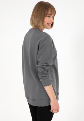 Erkek Comfort Fit Bisiklet Yaka Gri Basic Sweatshirt - 50293420029