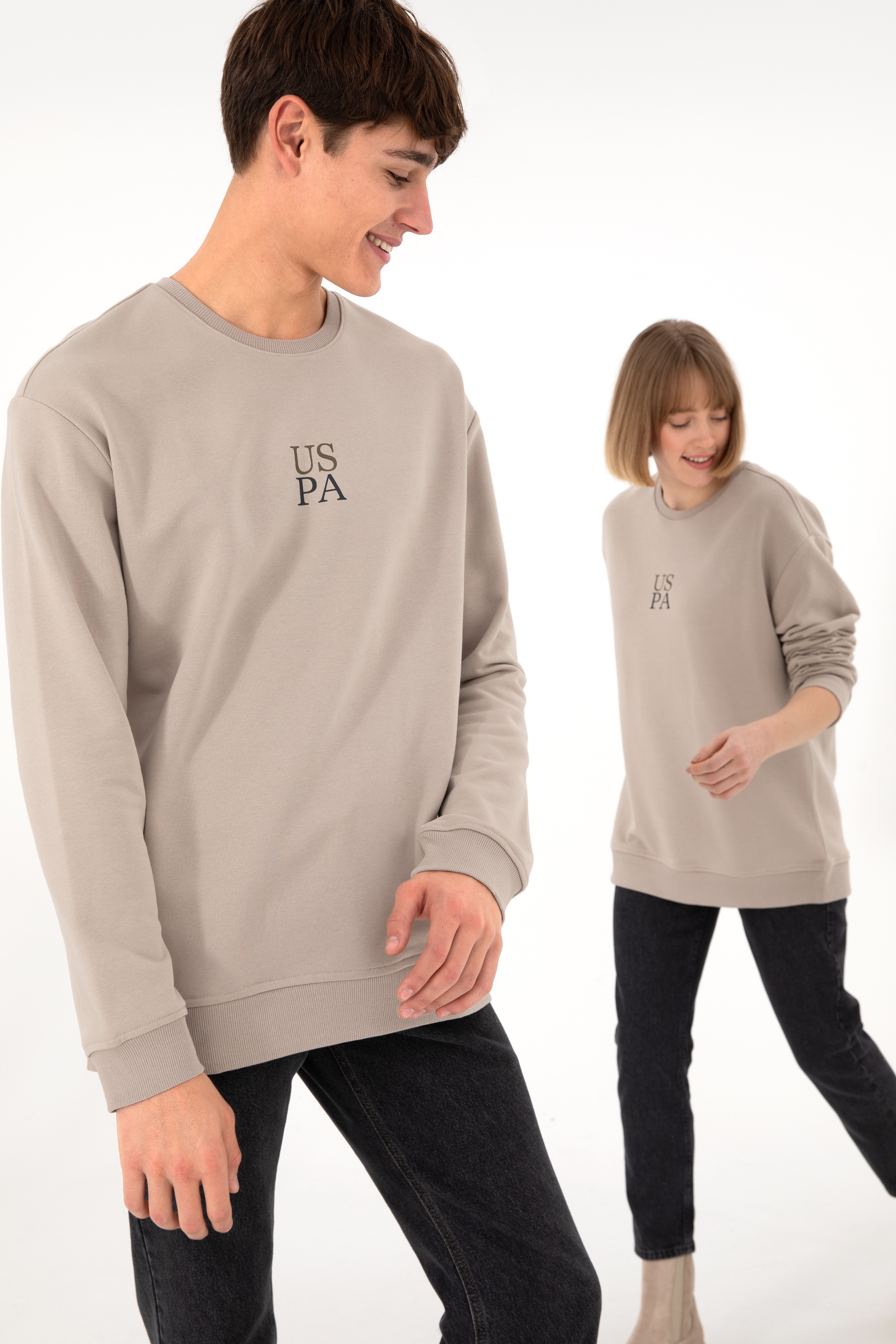 Erkek Taş Basic Sweatshirt - Image 2
