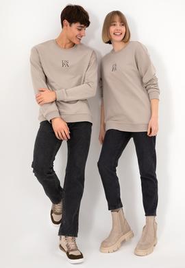 Erkek Taş Basic Sweatshirt - 50293420031