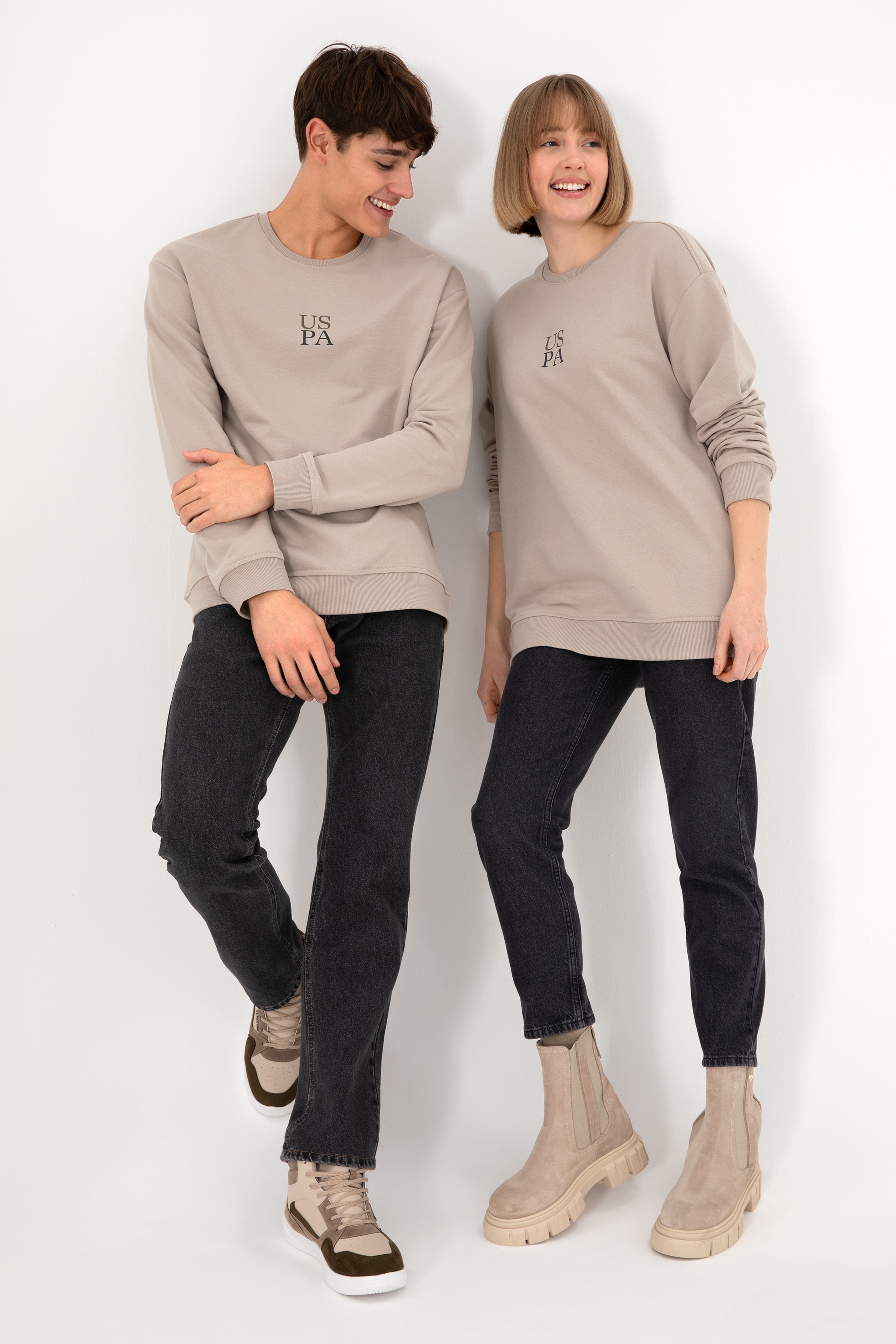 Erkek Taş Basic Sweatshirt - Image 1