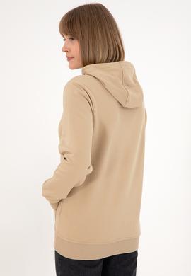 Erkek Regular Fit Kapüşonlu Kum Basic Sweatshirt - 50295175099