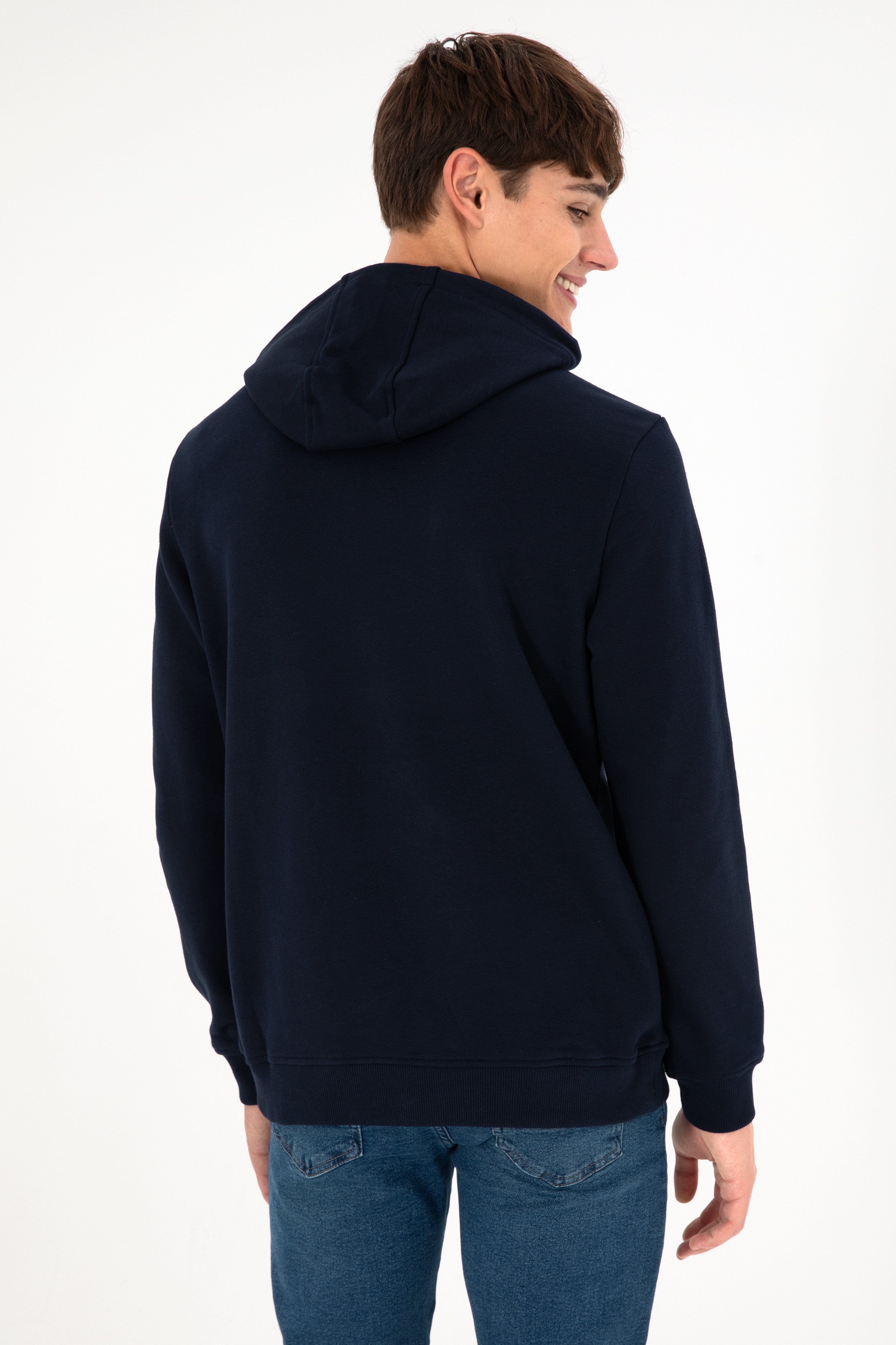 Erkek Lacivert Sweatshirt - Image 6