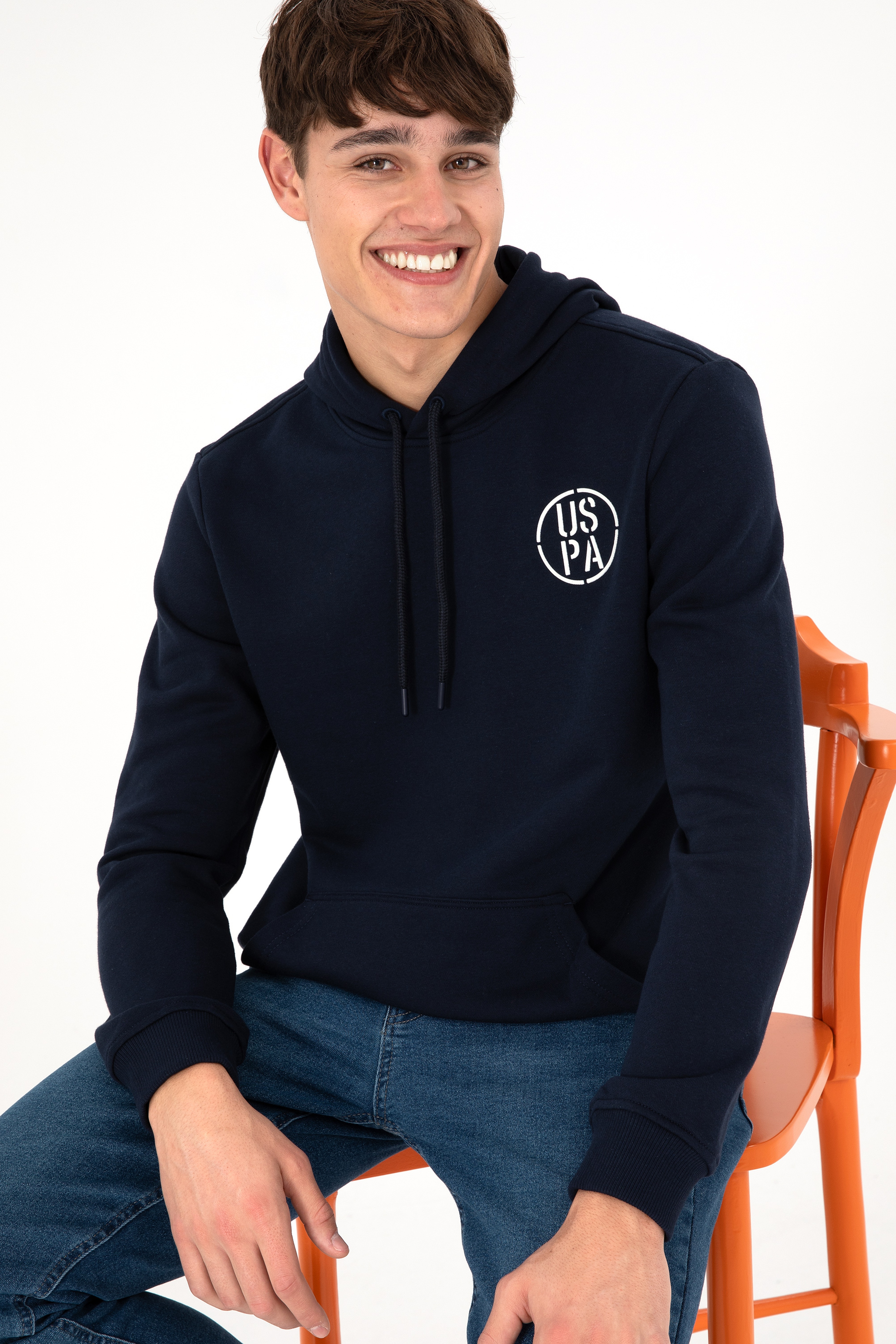 Erkek Lacivert Sweatshirt - Image 5