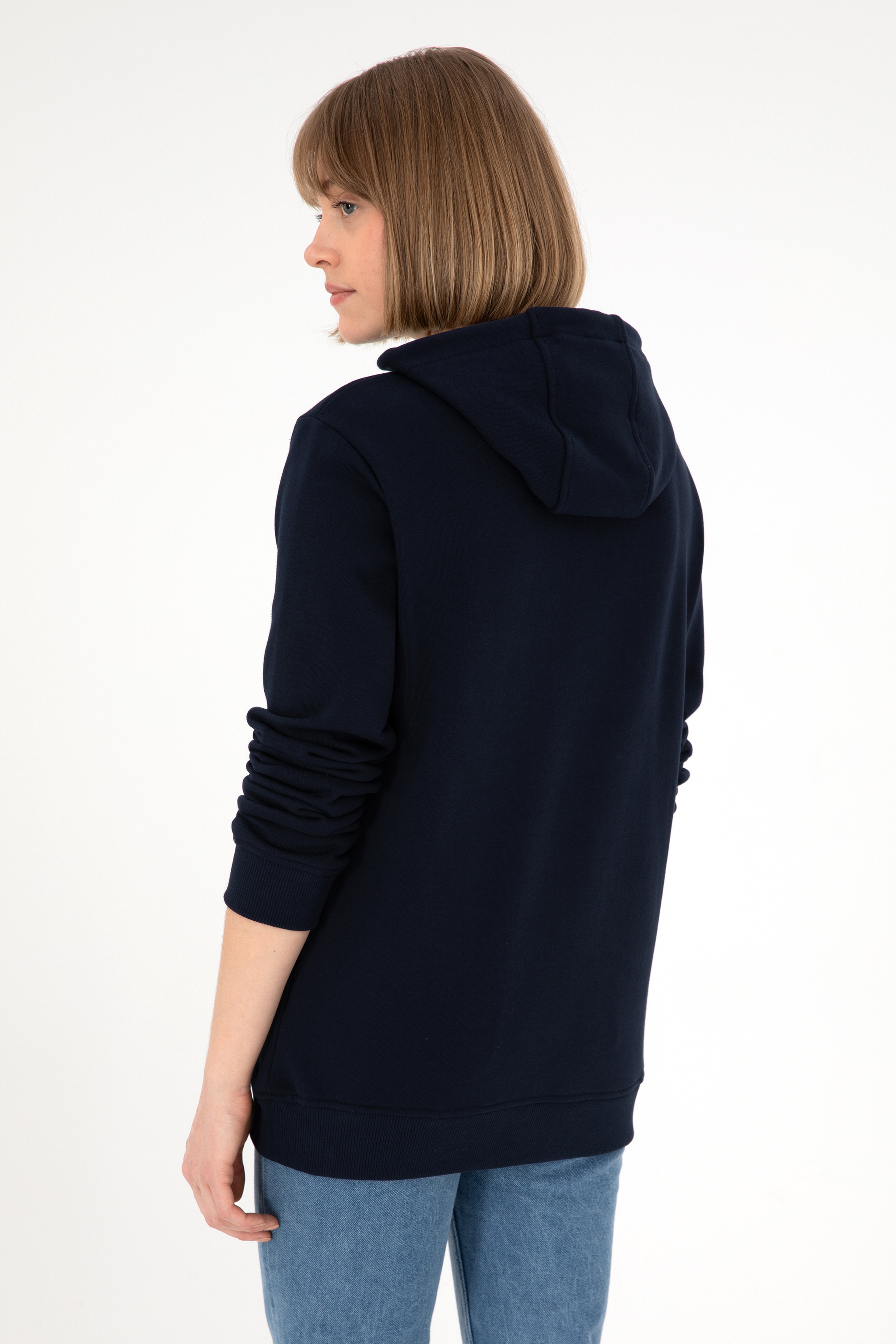 Erkek Lacivert Sweatshirt - Image 4
