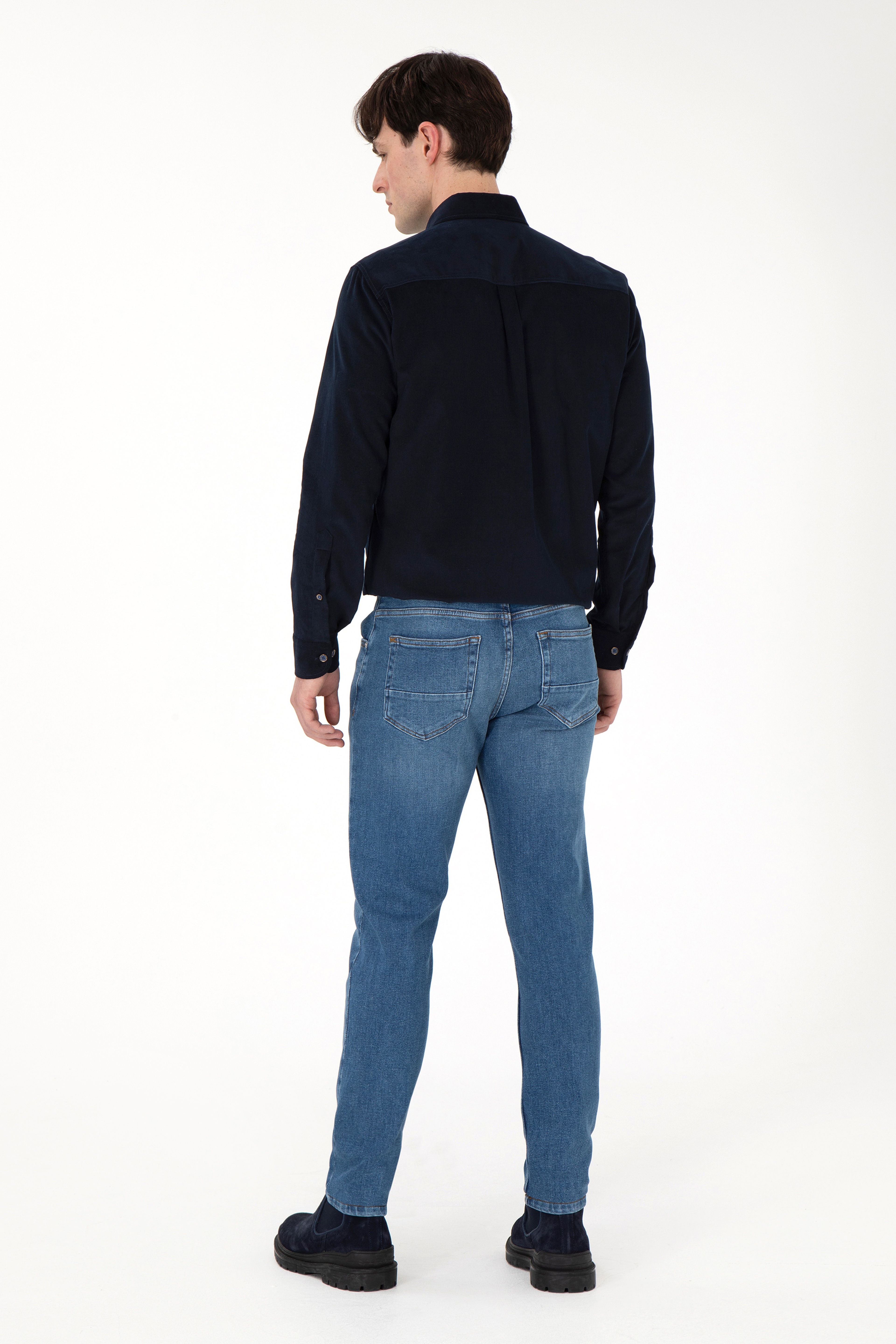 Erkek Mavi Jean Pantolon - Image 4