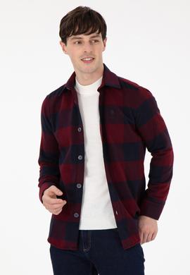 Erkek Bordo Uzun Kollu Gömlek - 50297504005