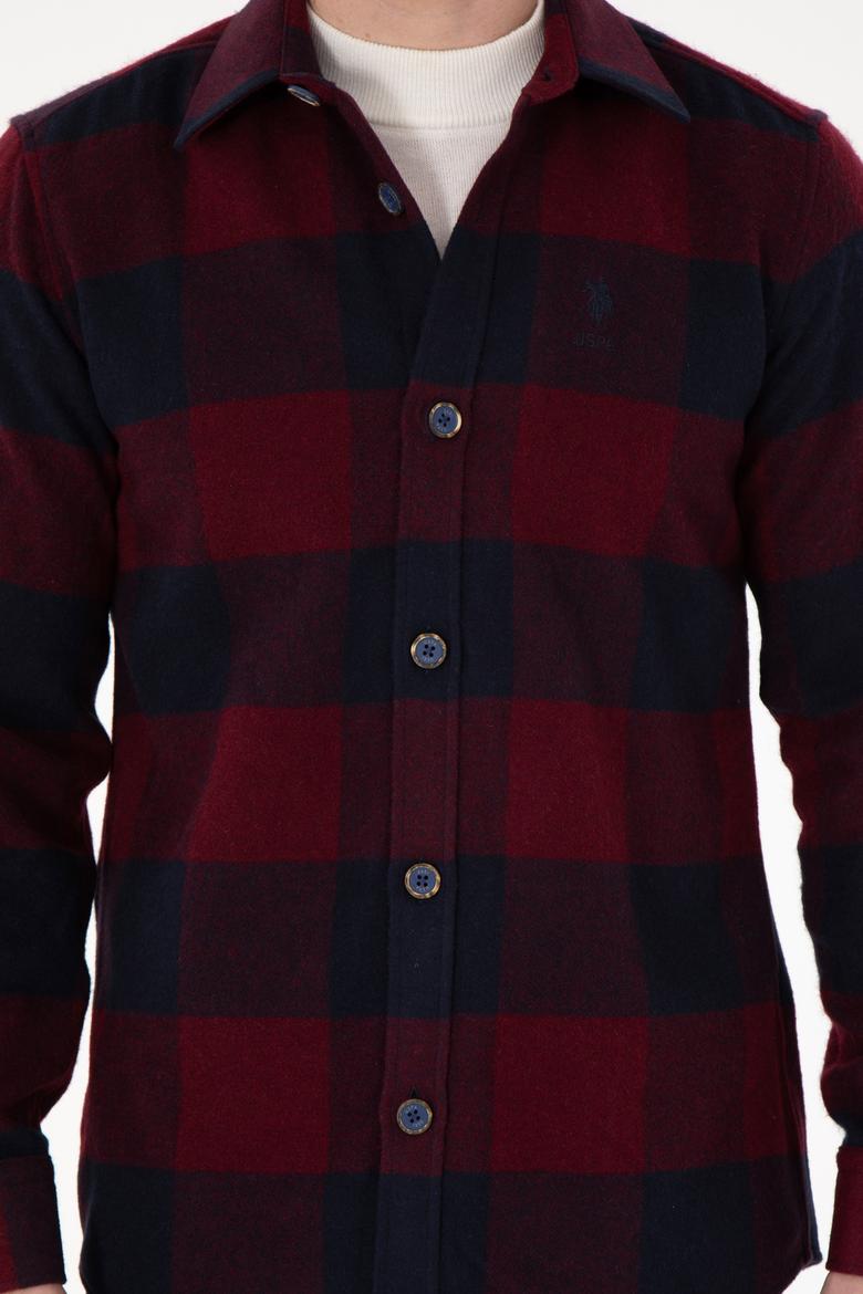 Erkek Bordo Uzun Kollu Gömlek - 50297504005