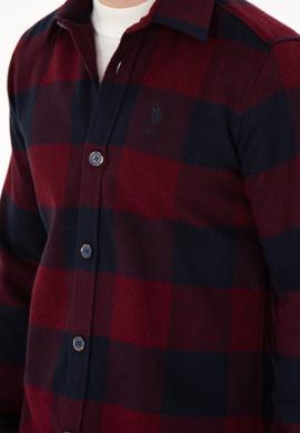 Erkek Bordo Uzun Kollu Gömlek - 50297504005