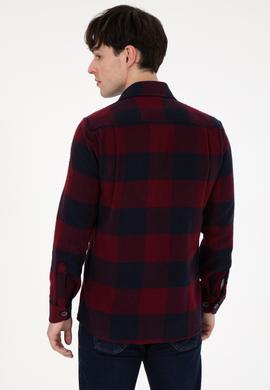 Erkek Bordo Uzun Kollu Gömlek - 50297504005