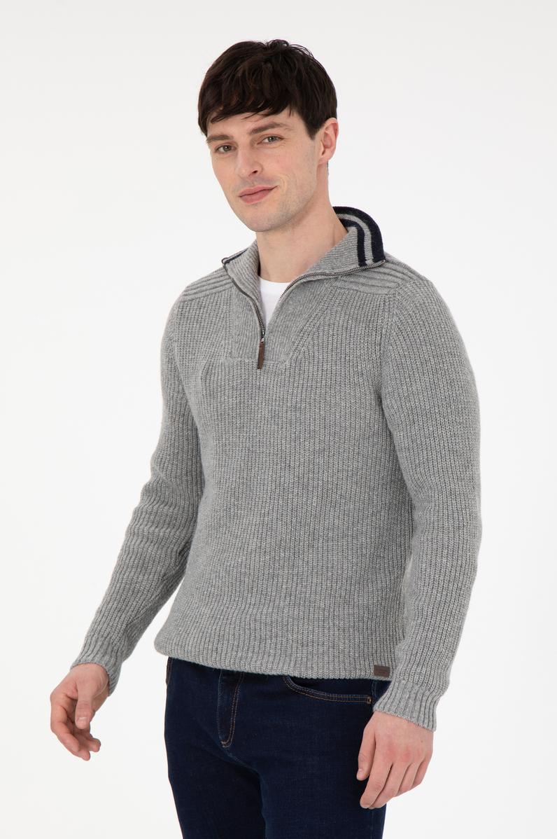 Erkek Gri Melanj Kazak