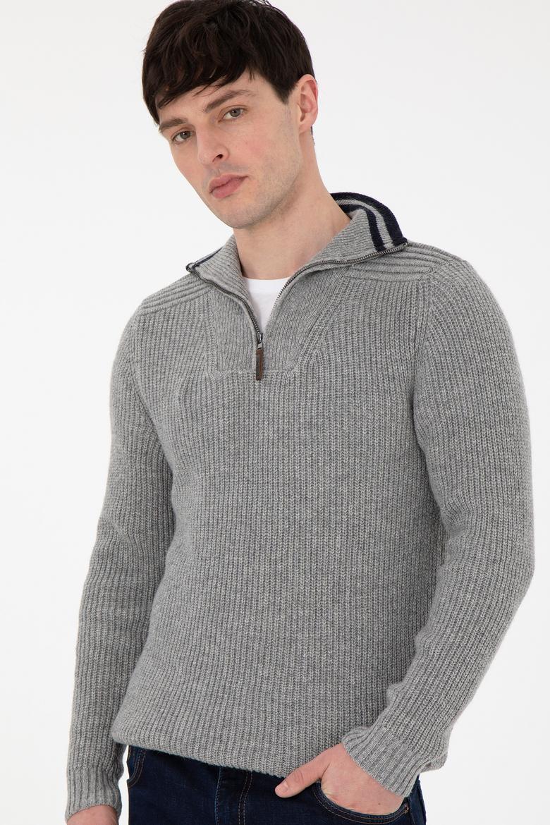 Erkek Gri Melanj Kazak - 50293161017