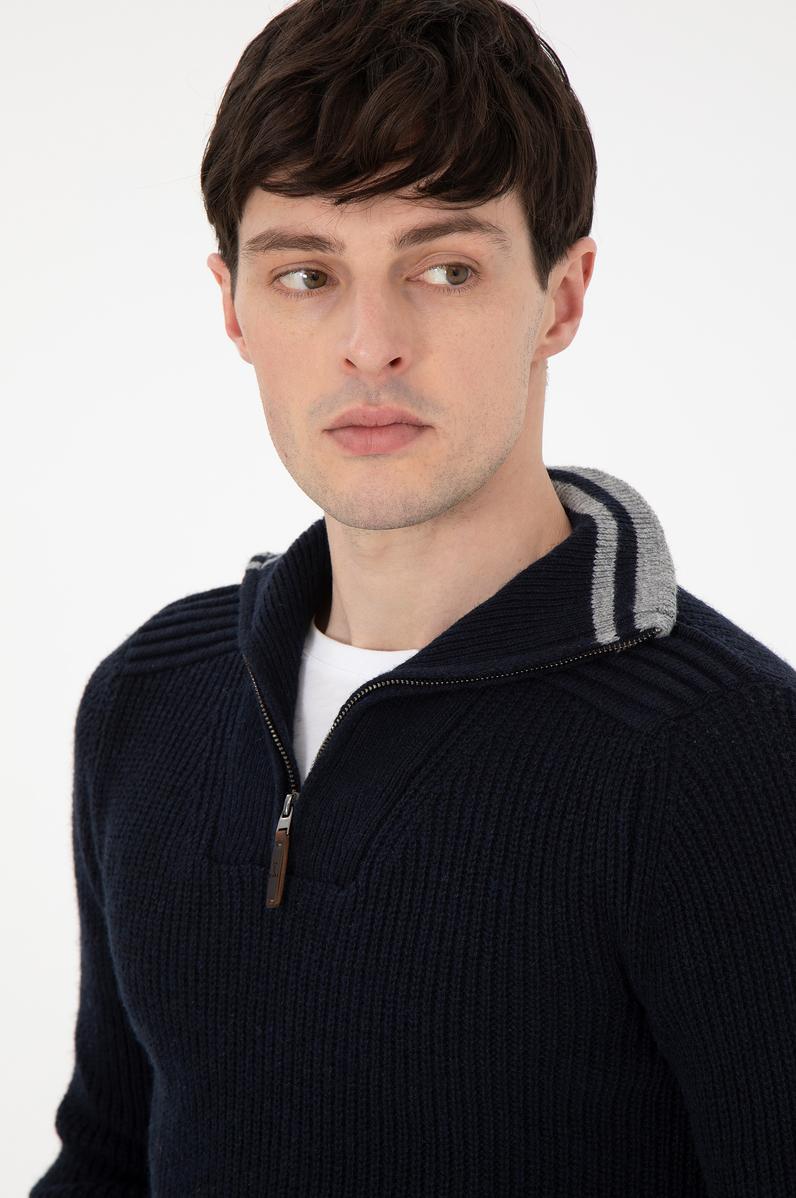 Erkek Lacivert Kazak