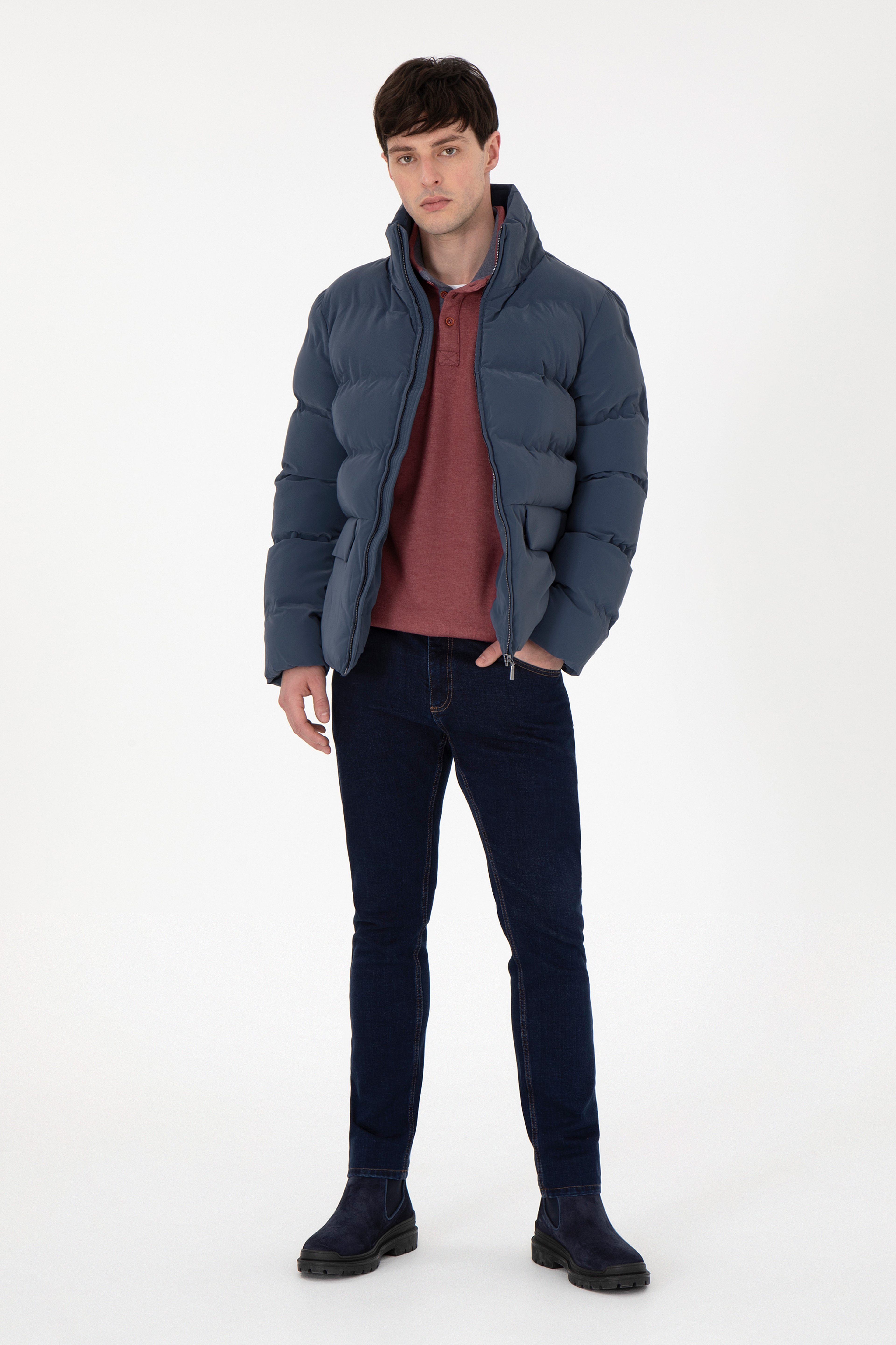 Erkek İndigo Mont - Image 4