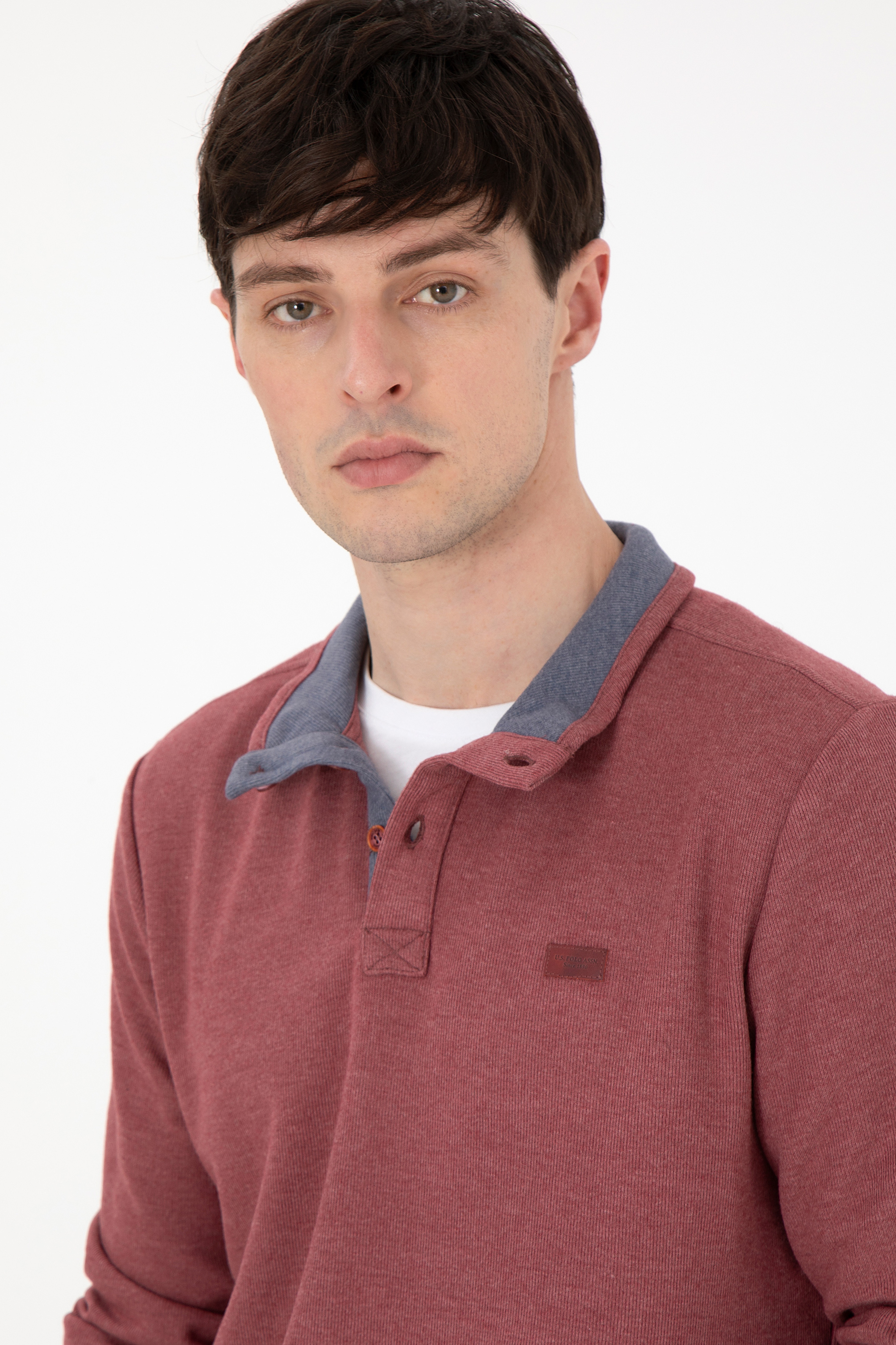 Erkek Bordo Sweatshirt - Image 2