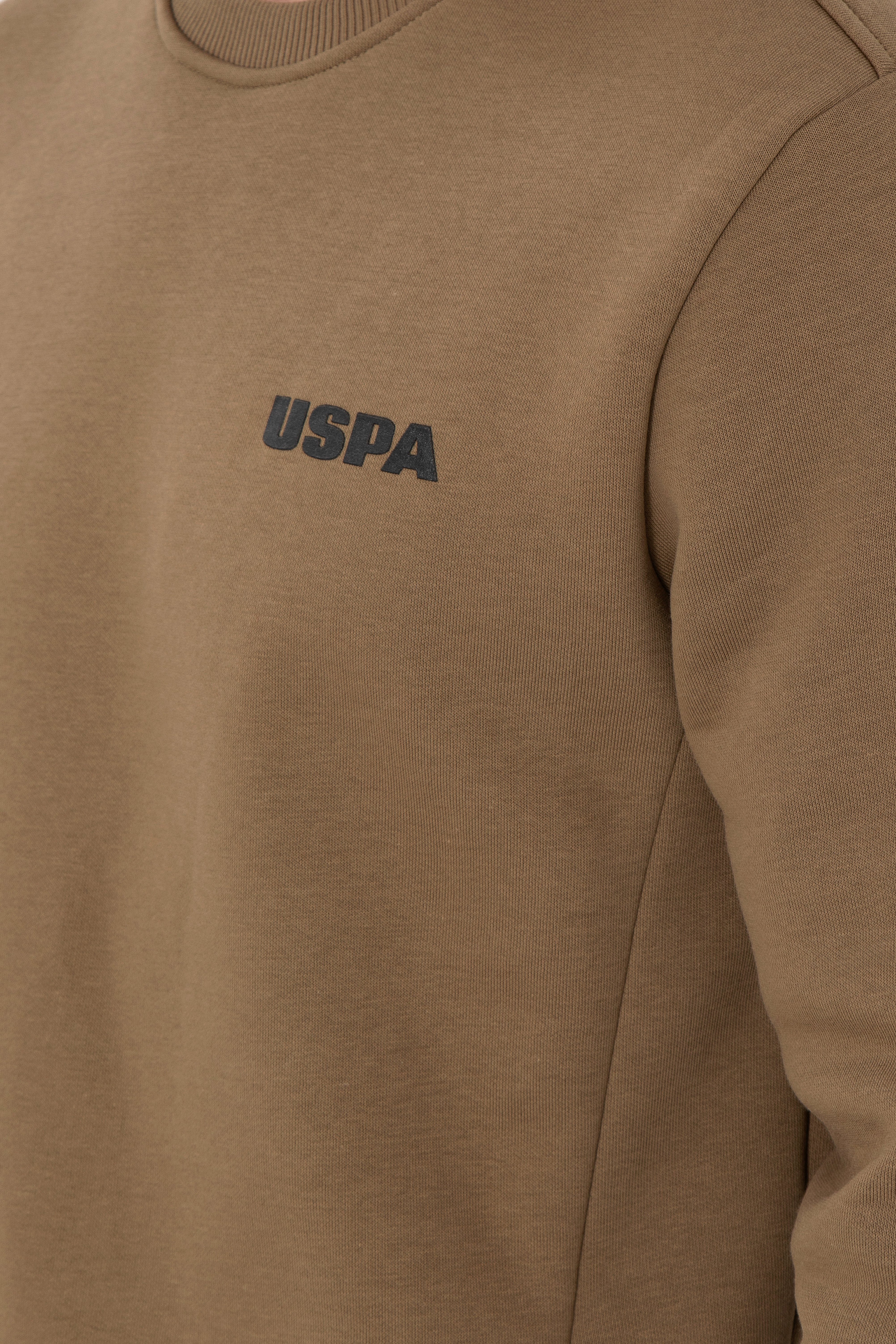 Erkek Regular Fit Bisiklet Yaka Haki Sweatshirt - Image 7