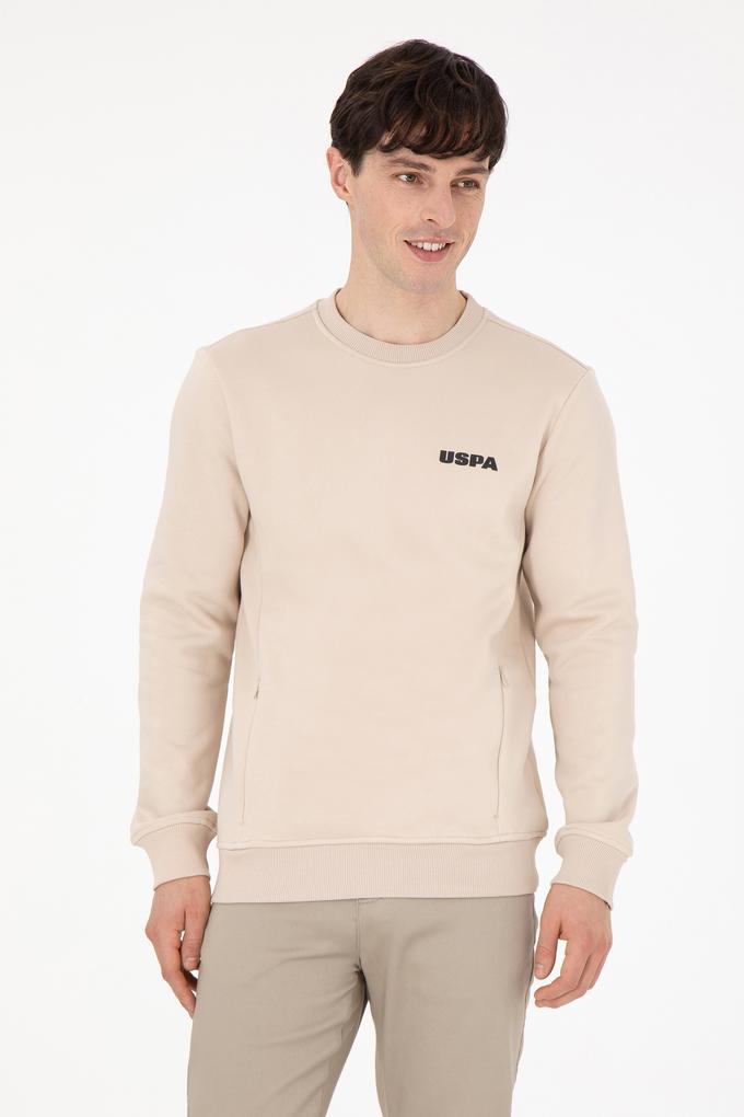 Erkek Regular Fit Bisiklet Yaka Taş Sweatshirt