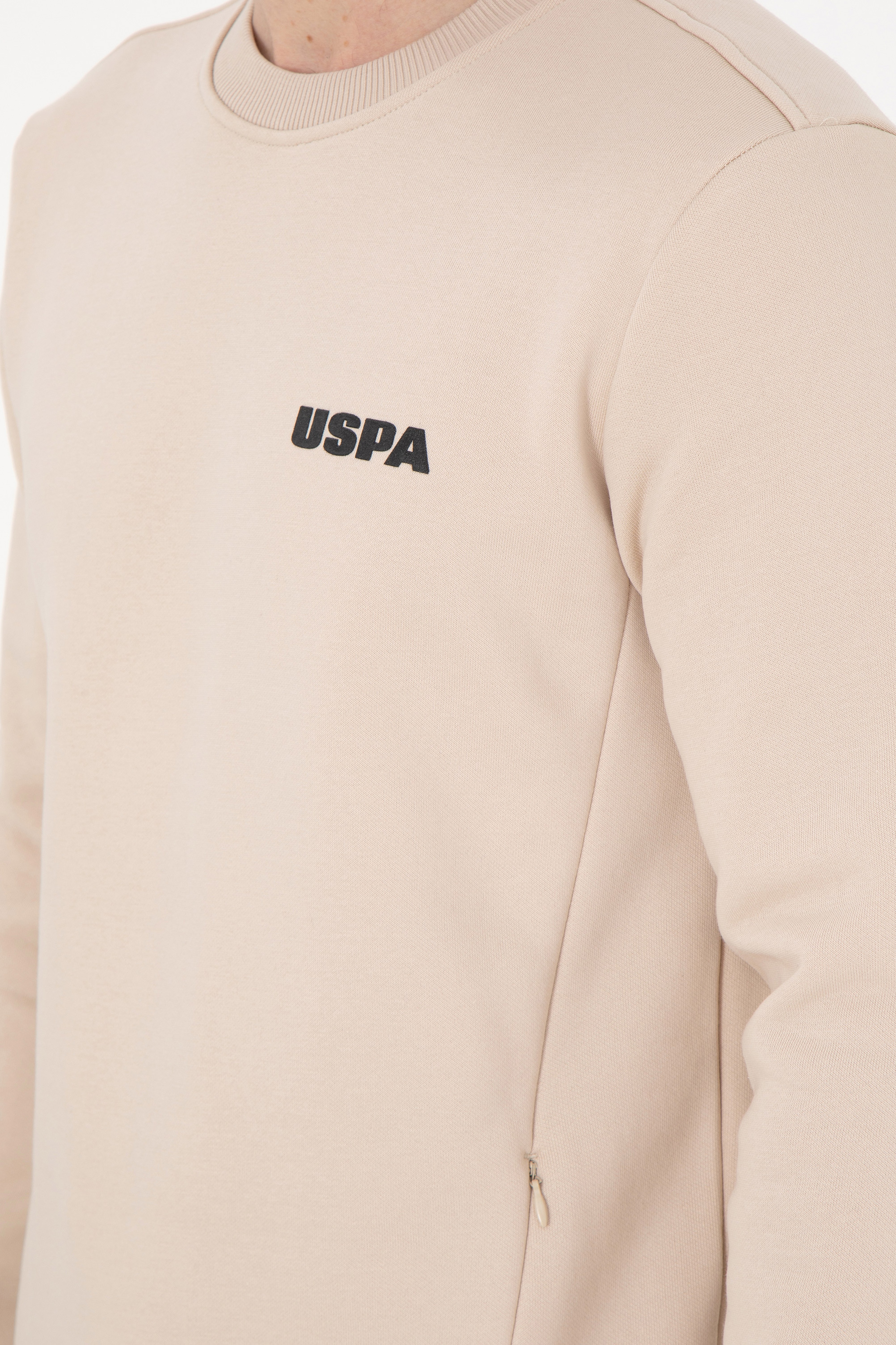 Erkek Regular Fit Bisiklet Yaka Taş Sweatshirt - Image 7