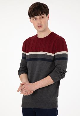 Erkek Antrasit Melanj Kazak - 50292868027