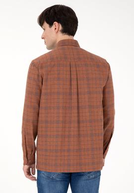 Erkek Kiremit Uzun Kollu Gömlek - 50292415018