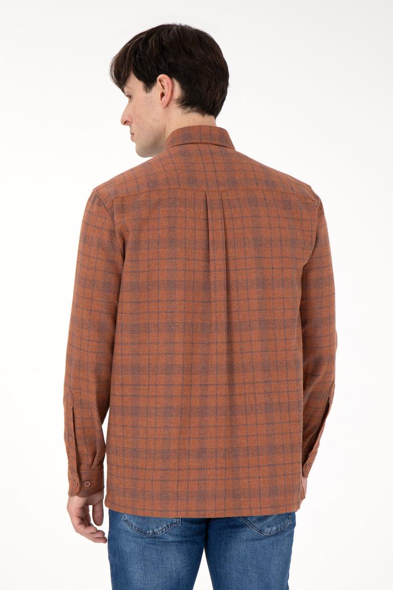 Erkek Kiremit Uzun Kollu Gömlek - 50292415018