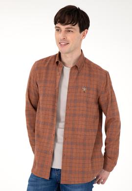 Erkek Kiremit Uzun Kollu Gömlek - 50292415018