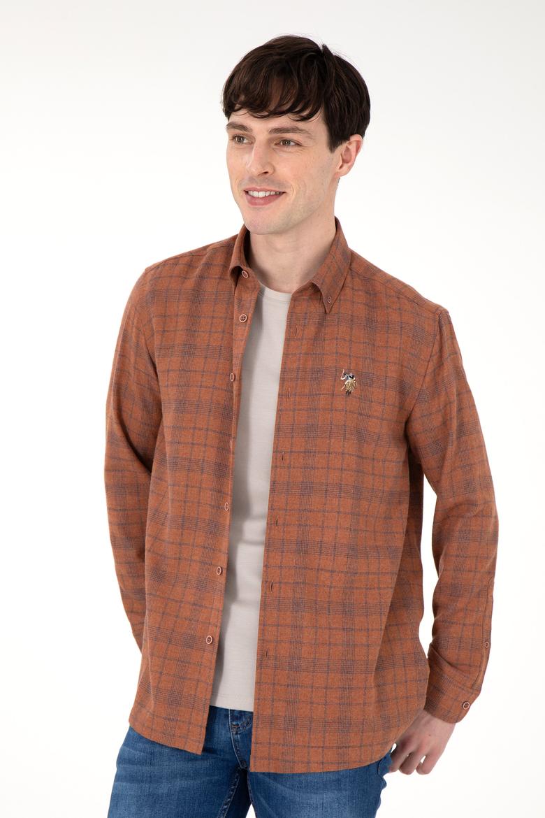 Erkek Kiremit Uzun Kollu Gömlek - 50292415018