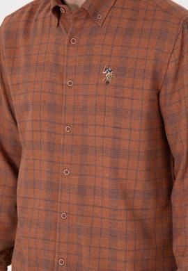 Erkek Kiremit Uzun Kollu Gömlek - 50292415018