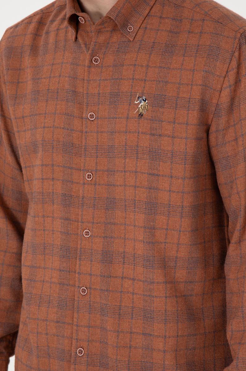 Erkek Kiremit Uzun Kollu Gömlek