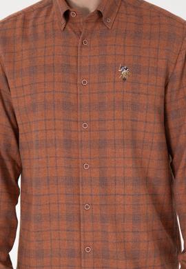 Erkek Kiremit Uzun Kollu Gömlek - 50292415018