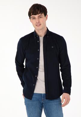 Erkek Lacivert Uzun Kollu Gömlek - 50291395050