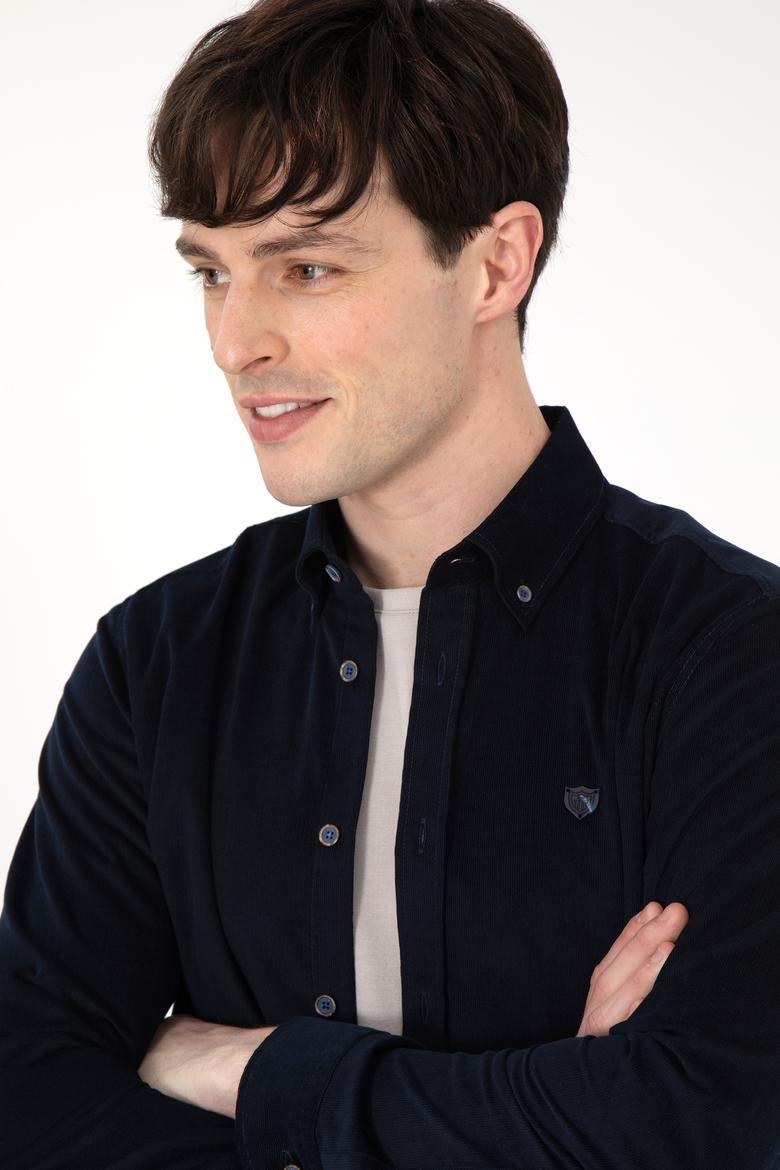 Erkek Lacivert Uzun Kollu Gömlek - 50291395050