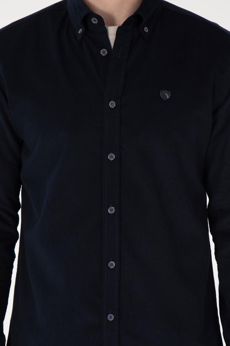 Erkek Lacivert Uzun Kollu Gömlek - 50291395050