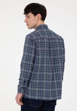 Erkek Lacivert Uzun Kollu Gömlek - 50297403014