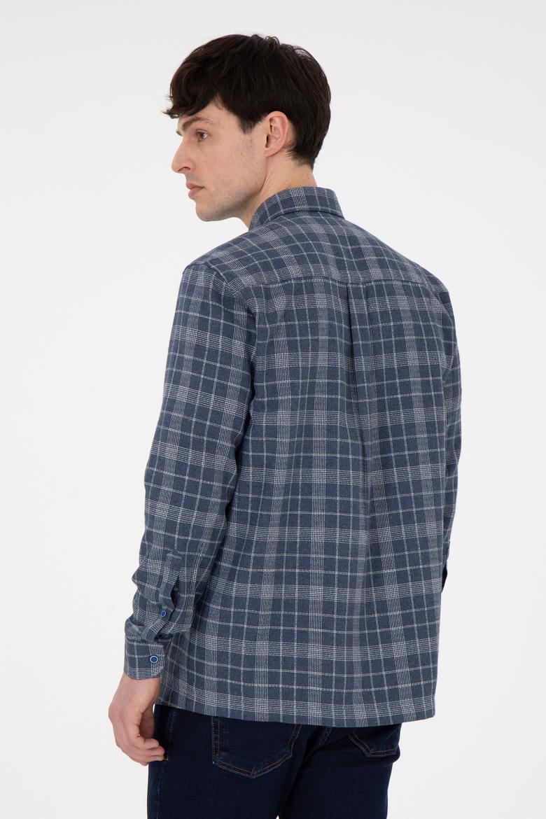 Erkek Lacivert Uzun Kollu Gömlek - 50297403014