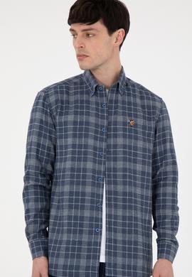 Erkek Lacivert Uzun Kollu Gömlek - 50297403014