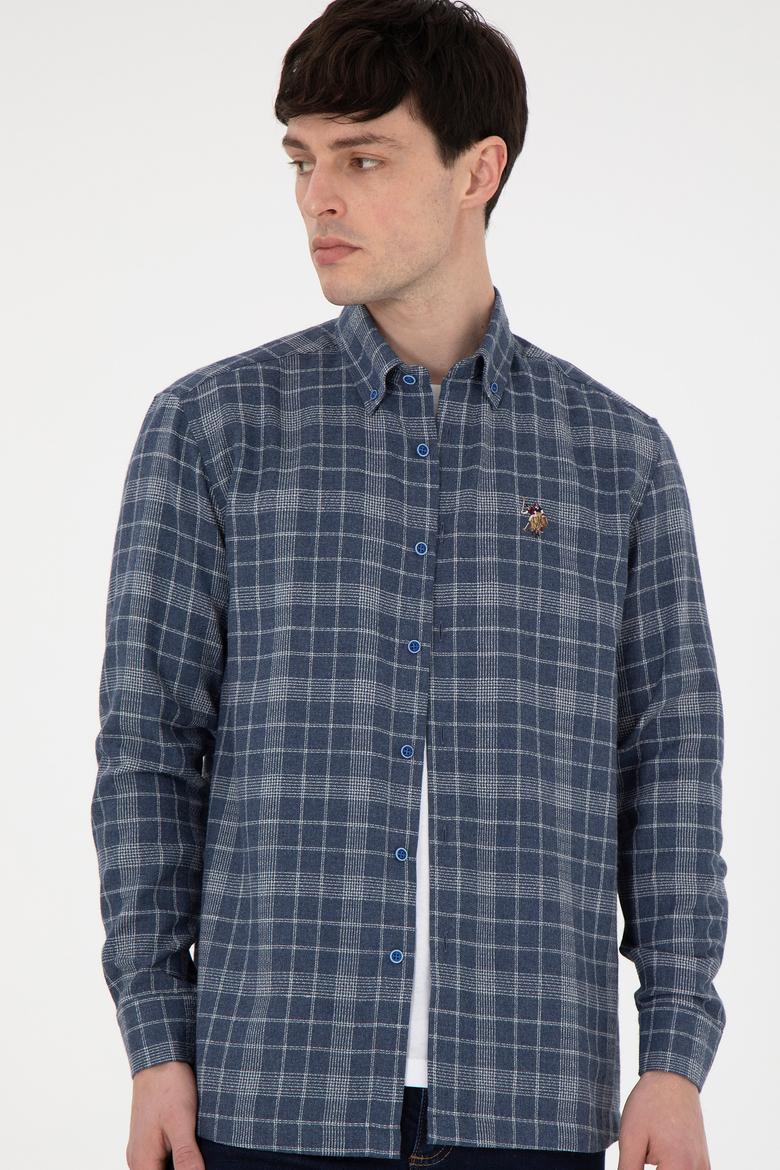 Erkek Lacivert Uzun Kollu Gömlek - 50297403014