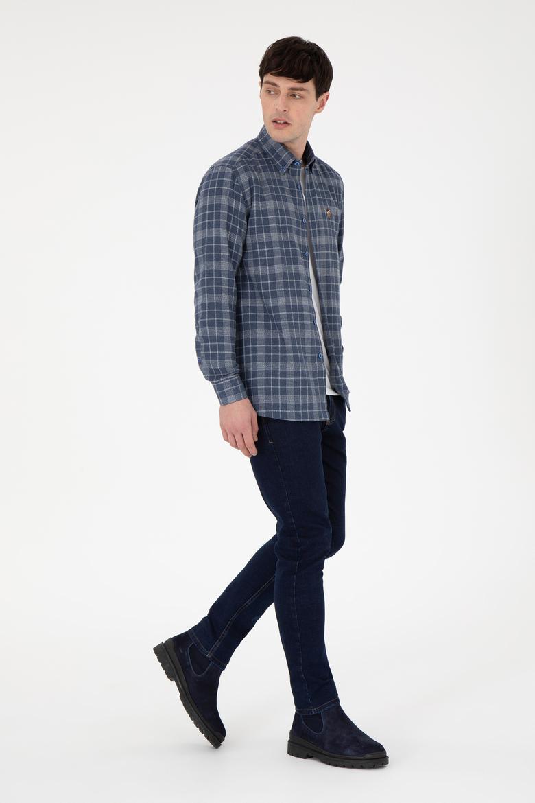 Erkek Lacivert Uzun Kollu Gömlek - 50297403014