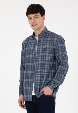 Erkek Lacivert Uzun Kollu Gömlek - 50297403014