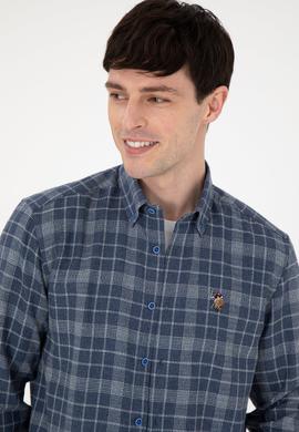 Erkek Lacivert Uzun Kollu Gömlek - 50297403014