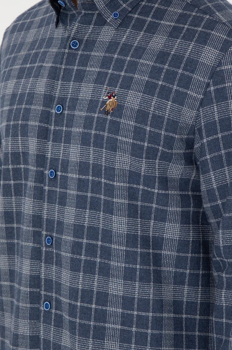 Erkek Lacivert Uzun Kollu Gömlek